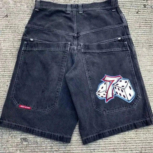 Embroidered Jnco 7 Dice Jorts